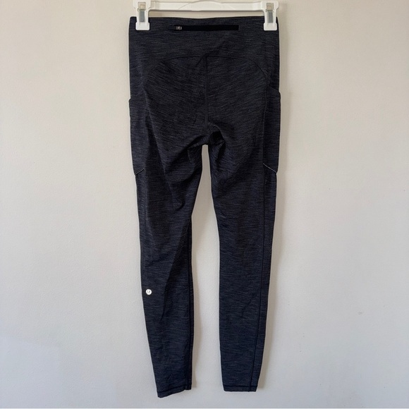 Lululemon Speed Up Tight *Full-On Luxtreme Brushed 28"Heathered Black Size 4 - Picture 5 of 8